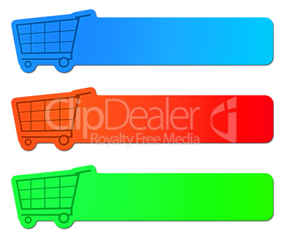 shopping cart signs