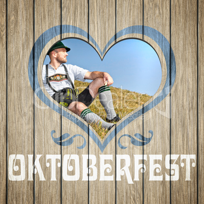 wooden heart Oktoberfest