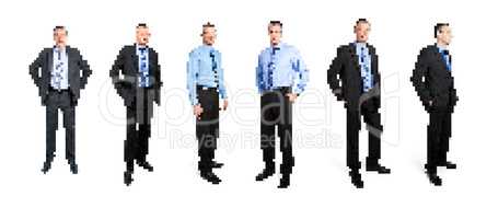 pixel art business man