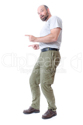 man pointing man pointing