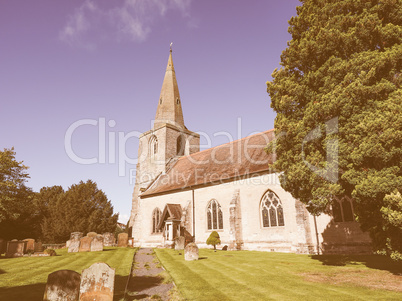 St Mary Magdalene church in Tanworth in Arden vintage