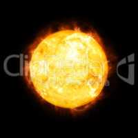 detailed sun in space