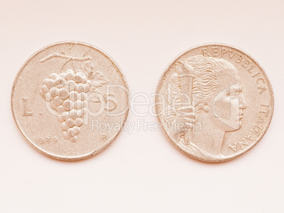 Old Italian coins vintage