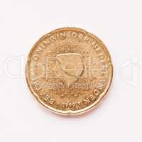 Dutch 20 cent coin vintage
