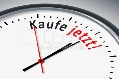 Clock with text