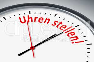 Clock with text