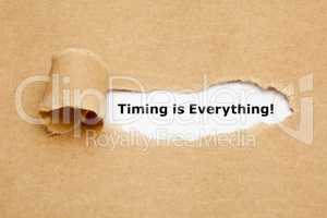 Timing is Everything Torn Paper Concept