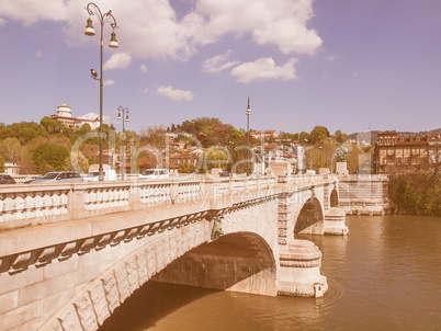 River Po Turin vintage