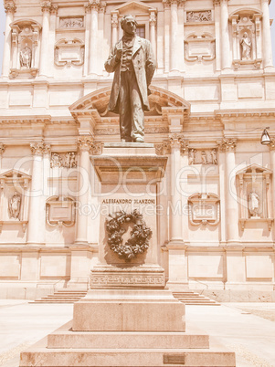 Manzoni statue, Milan vintage