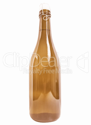 Bottle of wine isolated vintage