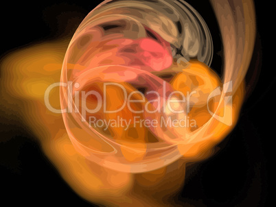 image of one Digital Fractal on Black Color