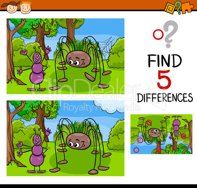 kindergarten task of differences