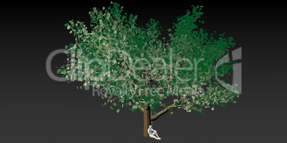 Man Sitting Underneath a Money Tree