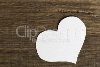 White paper heart