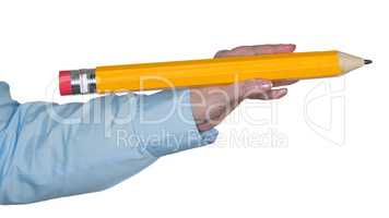 Frauenhand schreibt etwas mit einem Stift