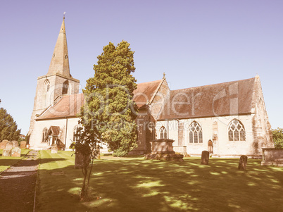 St Mary Magdalene church in Tanworth in Arden vintage