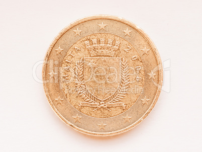 Maltese Euro coin vintage