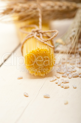 organic Raw italian pasta and durum wheat