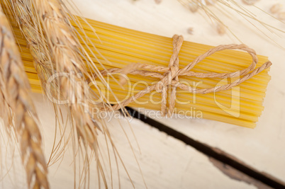 organic Raw italian pasta and durum wheat