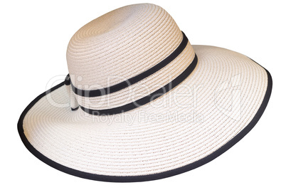 Women's summer hat on a white background.