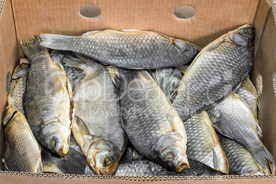 Salted and dried river fish .