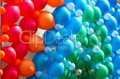Beautiful balloons, decoration for the holiday.
