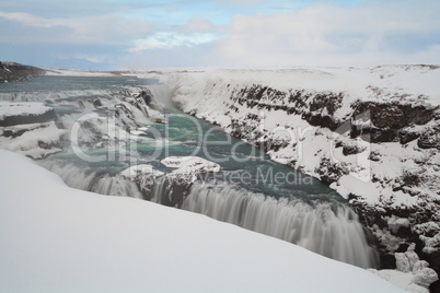 Famous waterfall Gullfoss, Iceland