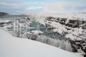 Famous waterfall Gullfoss, Iceland