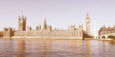 Houses of Parliament vintage