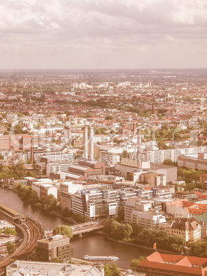 Berlin aerial view vintage