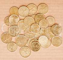 Euro coins vintage