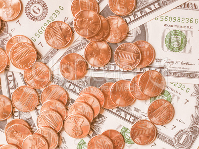 Dollar coins and notes vintage Dollar coins and notes vintage