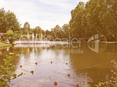 Gardens in Stuttgart, Germany vintage