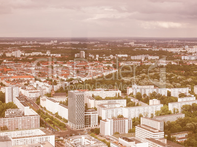 Berlin aerial view vintage