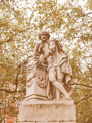 Shakespeare statue vintage