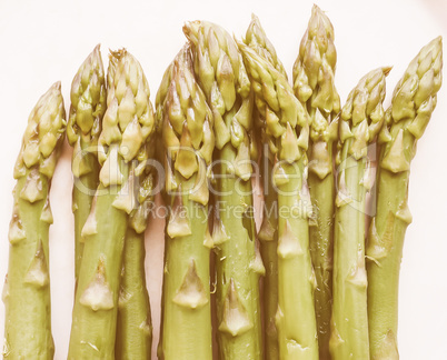 Retro looking Asparagus vegetable