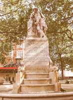 Retro looking Shakespeare statue in London