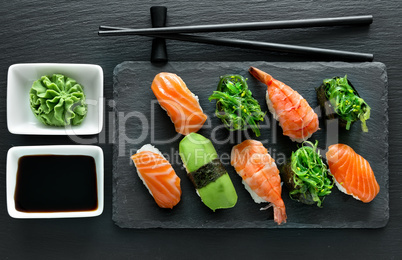 Plate with sushi