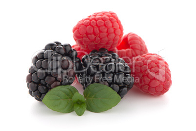 Raspberry with blackberry