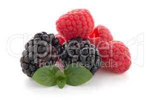 Raspberry with blackberry