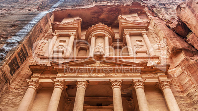 Al Khazneh - the treasury of Petra ancient city