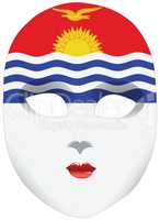 Abstract face mask with the flag of Kiribati