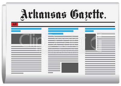 Abstract newspaper of Arkansas in the United States