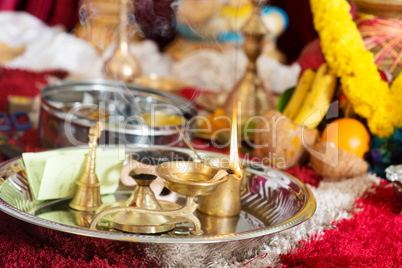 Traditional Indian Hindu praying ceremony