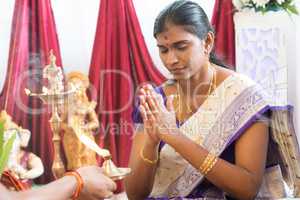 Indian female prayer
