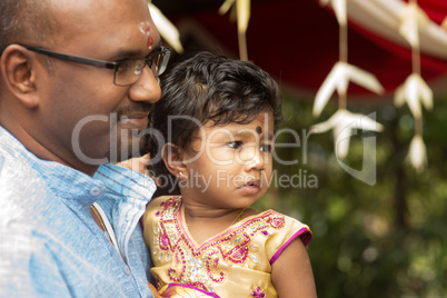 Candid shoot of Indian father and daughter