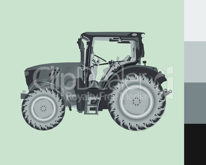 Agricultural tractor vector