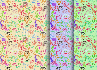 Seamless pattern on the theme of Valentine's Day