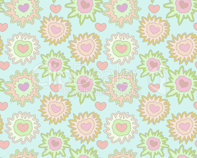Seamless pattern on the theme of Valentine's Day