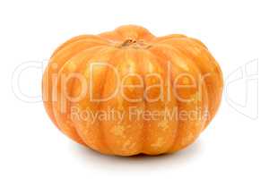 ripe pumpkin isolated on white background